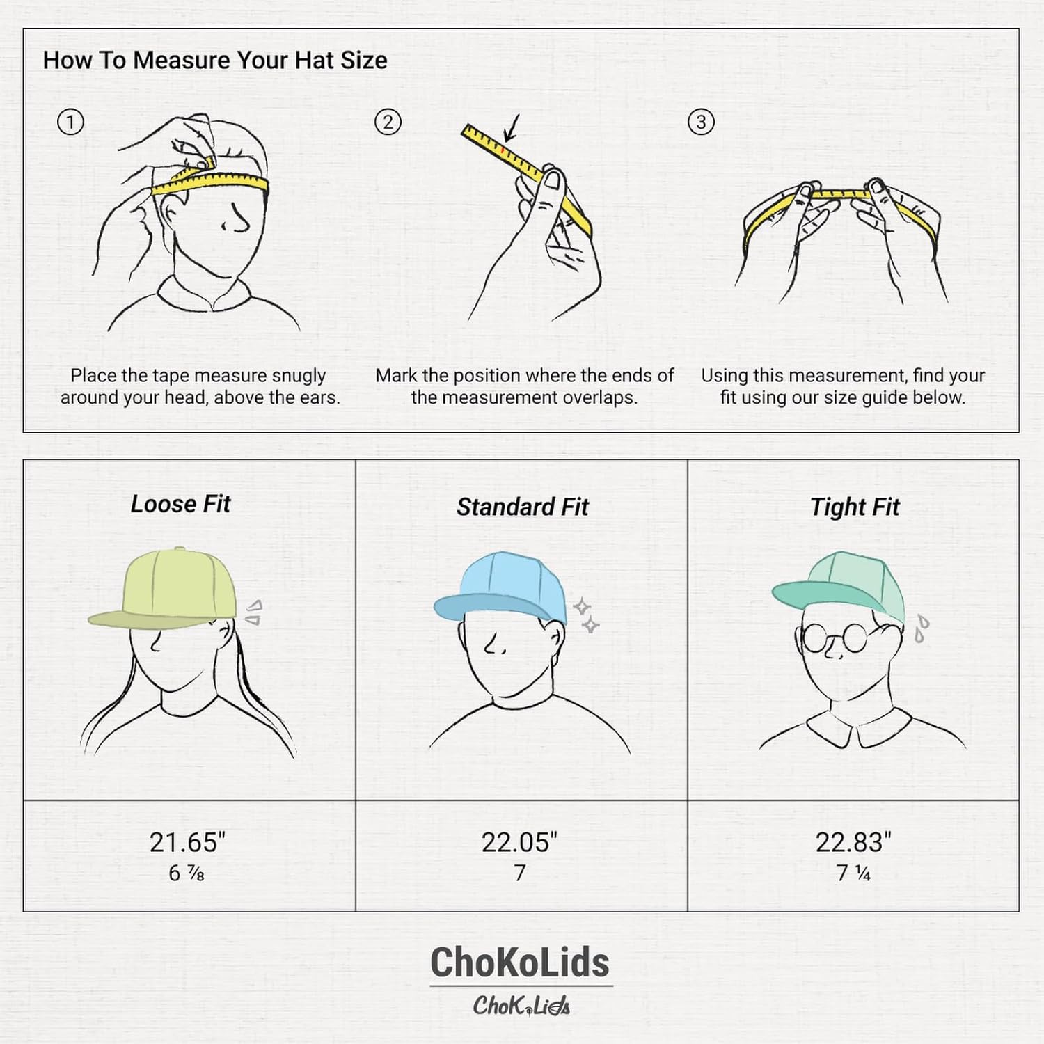 CHOK.LIDS Flat Bill Visor Classic Snapback Hat Blank Adjustable Brim High Top End Trendy Color Style Plain Tone Baseball Cap - Image 6