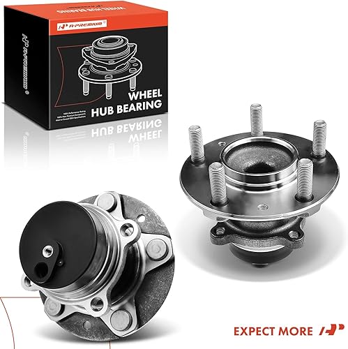 Miniatura 9 de A-Premium 2 rodamientos de rueda delantera y conjunto de cubo con 5 lengüetas compatibles con Mazda RX-8 2009 2010 2011, con control de estabilidad