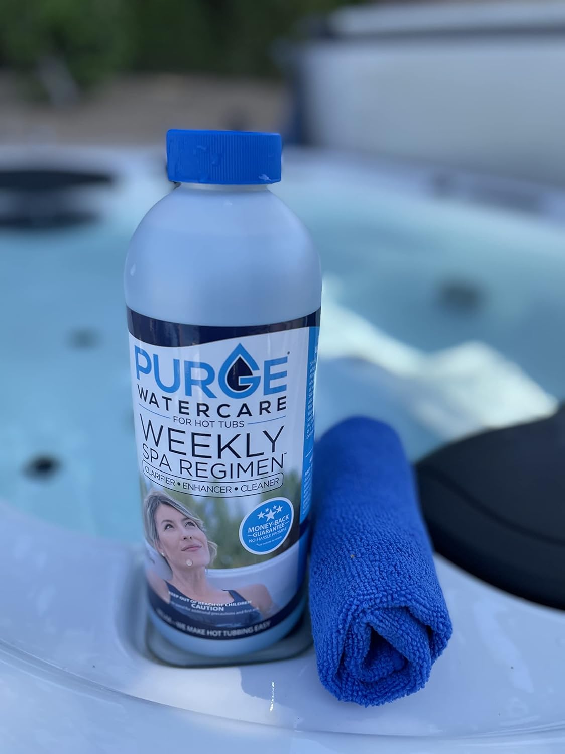 3in1 Weekly Hot Tub Cleaner & Cold Plunge Water Treatment - Cleaner, Clarifier, Enhancer - Standard & Inflatable Spa & Cold Plunge - Spa Chemicals Fresh Clean Water - Made in USA 32oz