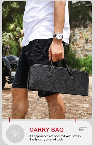 Miniatura 5 de Accesorios para barbacoa para barbacoa, herramientas de parrilla de acero inoxidable, accesorios para parrilla, juego de parrilla para parrilla al