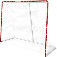 Ace Hockey 54x44 Inch Steel Street Hockey Goal - Lightweight Frame, Durable Net for Backyard, Street & Beginner Practice