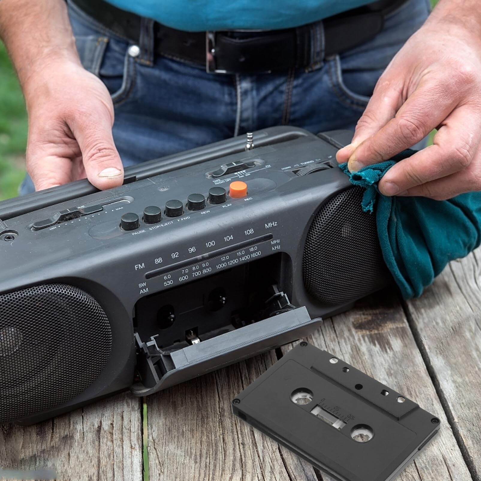Zerodeko Cassette vuote: 4 pezzi di cassette nere opache nastri di registrazione audio, nastro scrivibile, cassette vuote per registrare lezioni di benvenuto