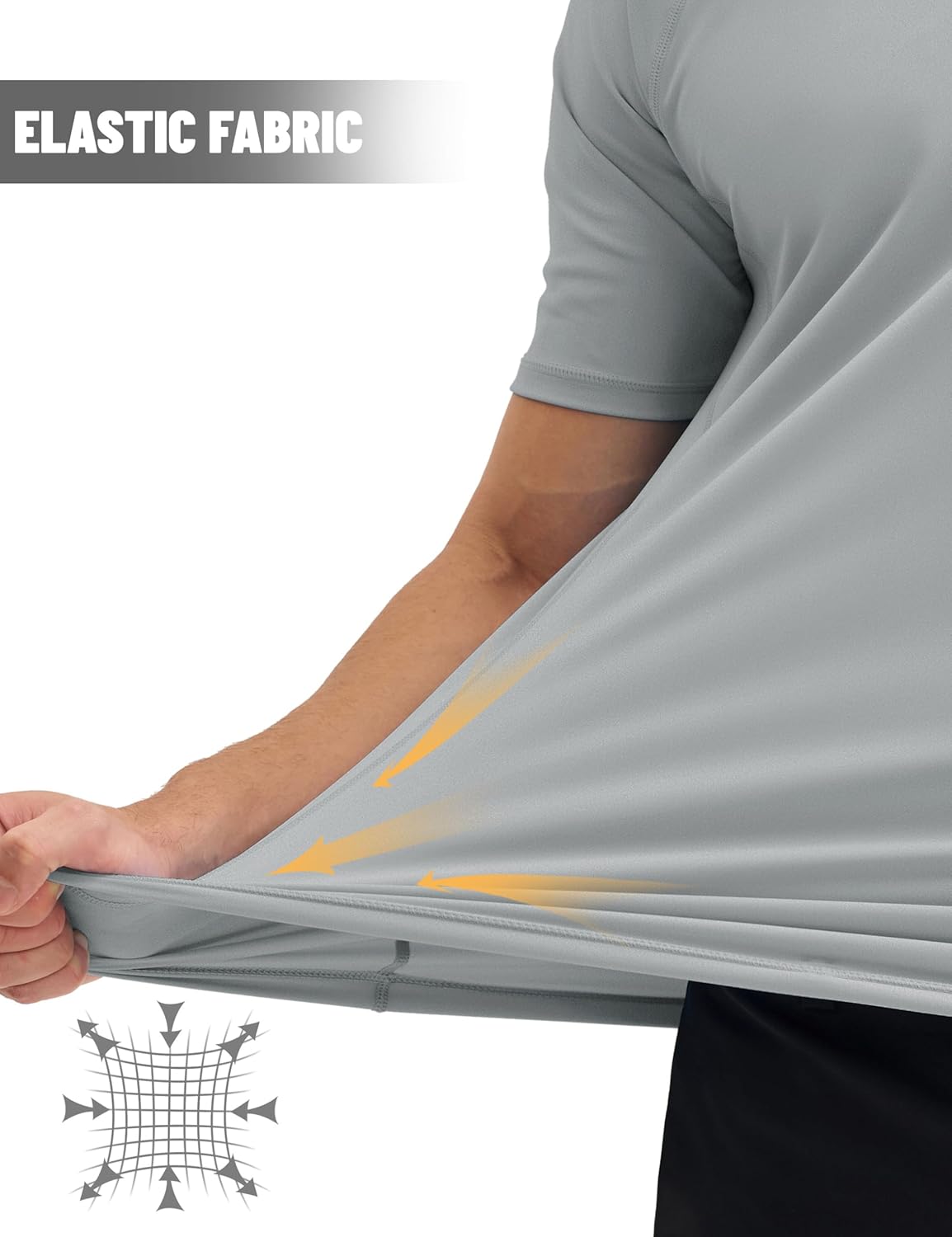 MAGCOMSEN Men's Short Sleeve UPF 50+ T-Shirt Swim Quick Dry Rash Guard Athletic Surf Shirts Performance Water Shirts - Image 5