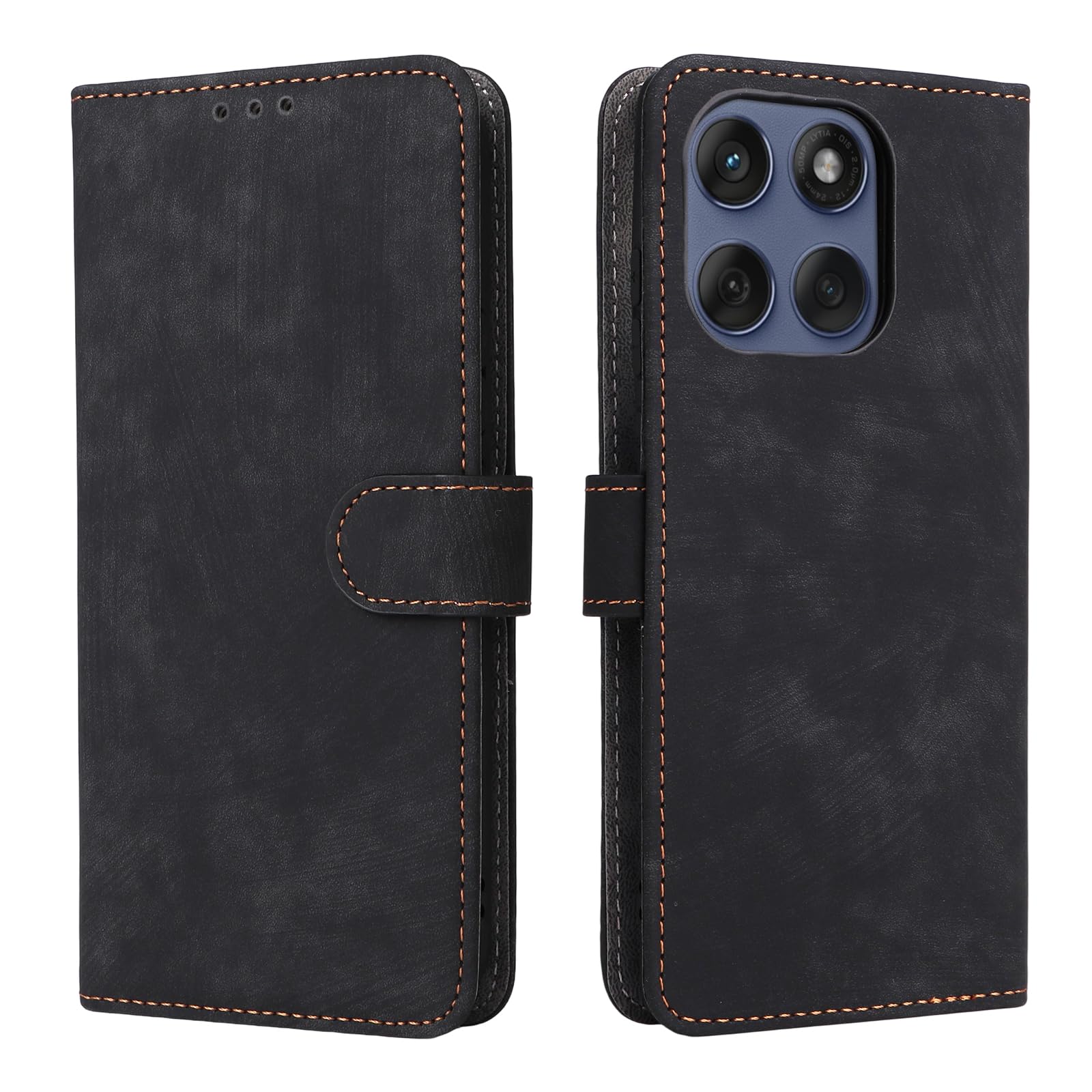 JNERBUYI Coque Flip Pour Motorola Moto Edge 60 Fusion, Étui En