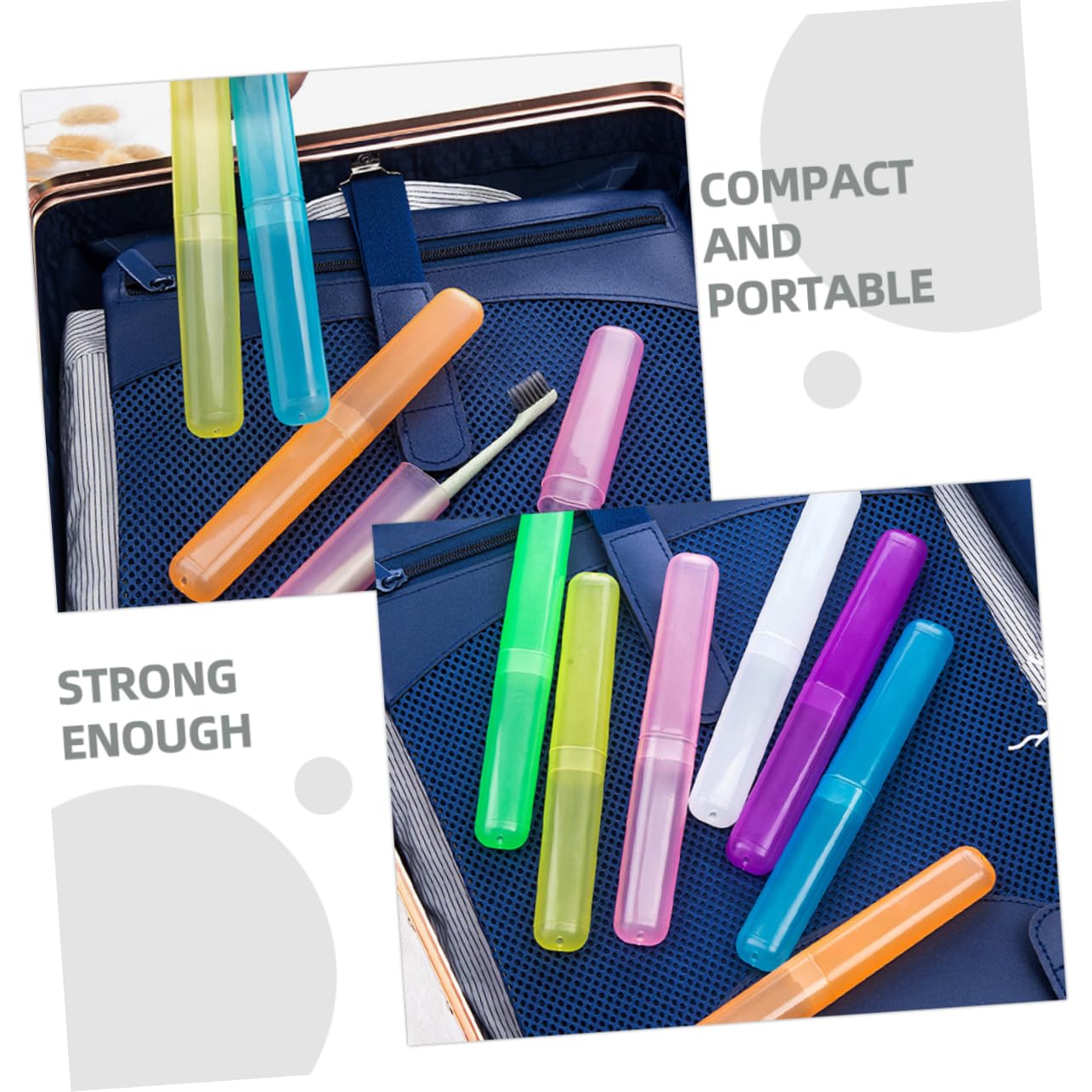 MAGICLULU 5 Juegos Estuche para Cepillos De Color Portacepillos De para Viajar Contenedor De Cepillo De Caja De Cepillo De Páginas 21 Uds * 5