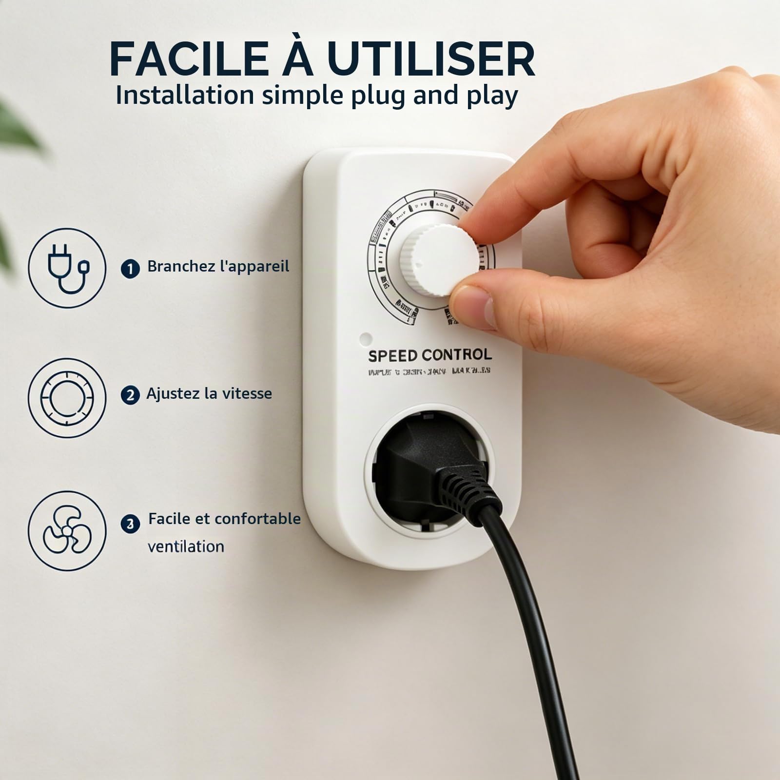 Variateur De Vitesse Pour Moteur 220v, Variateur De Vitesse Pour Ventilateur, Régulateur De Tension 1600w, Variateur De Vitesse Meuleuse D'angle, Für Ventilateur Extracteur Industriel Et Domestique