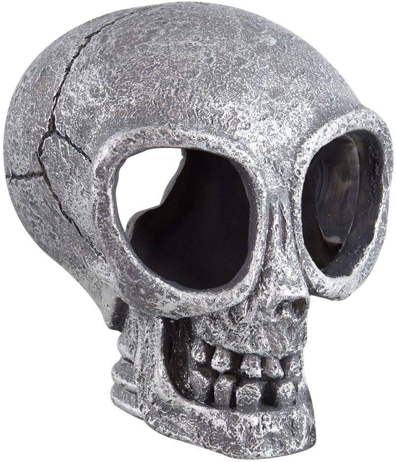 Alien Skull Aquarium Decorations for Small Fish Tank Makes a Great Stress-Free Retreat for Smaller Fish