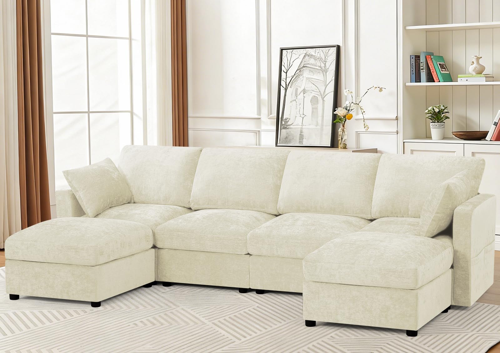 ACMEASE 110 Chenille 4-Seats Sofa