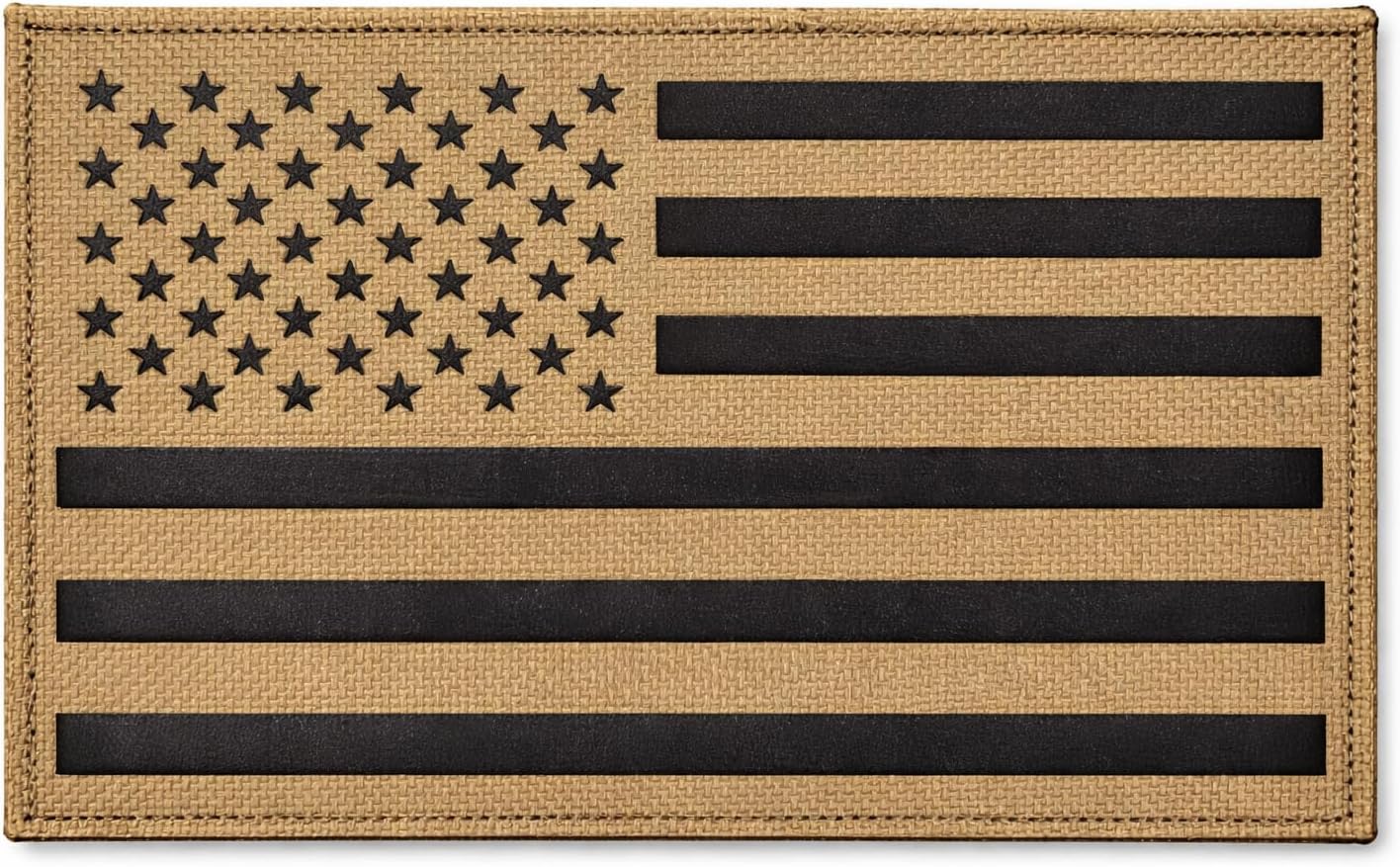 Big IR/Reflective American Flag Patch, 5x3, Hook & Loop for Backpacks, Military Uniforms, Plate Carriers (RWB)