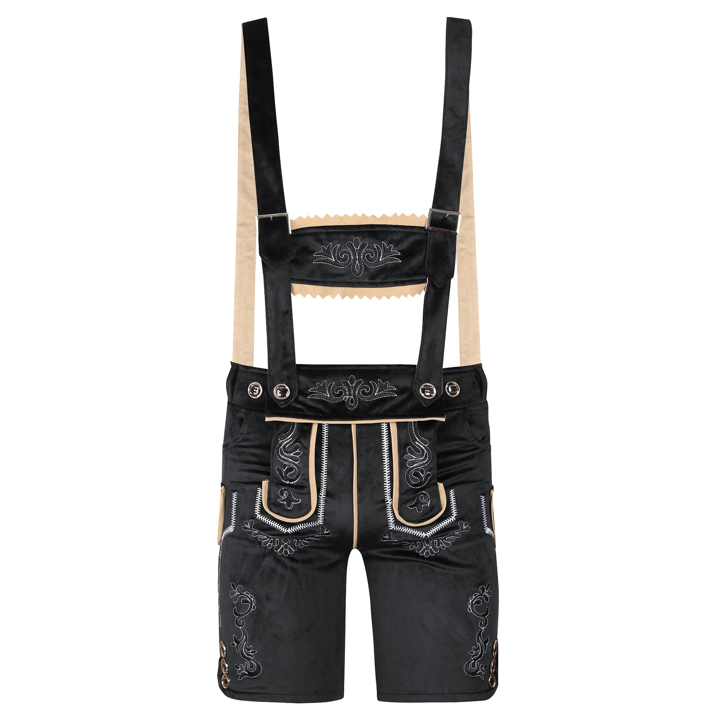 Regenboog Men Oktoberfest Costume Trousers,Bavarian Lederhosen with Straps Men,Oktoberfest Traditional Manswear Costume