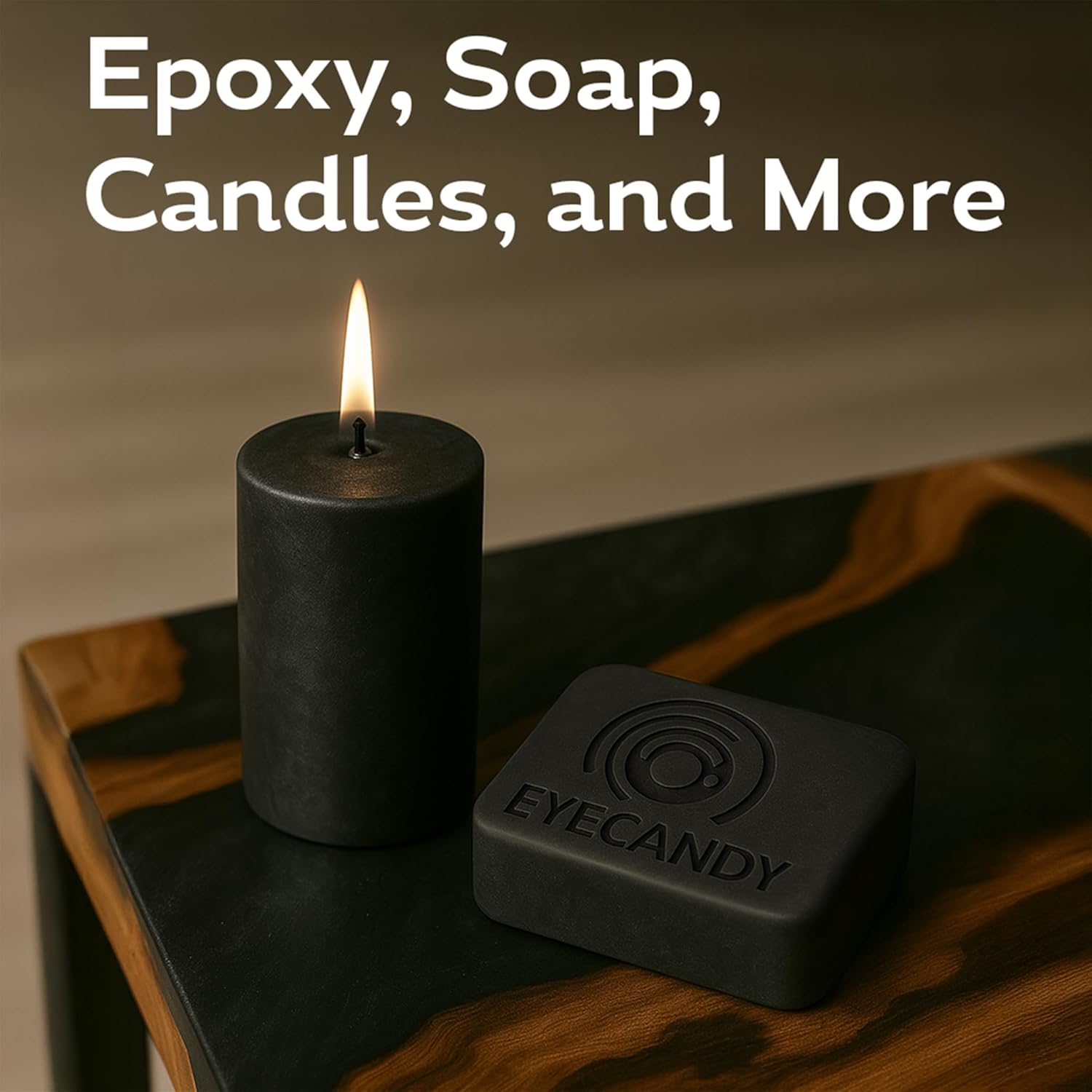 Eye Candy Pigments Premium Black Mica Powder - Ronin Black (50gr) - for Epoxy, Resin, Soap, Paint, Woodworking, Acrylic Pouring, Bath Bombs, Fishing Lures - DIY Arts and Crafts Additive - Image 4