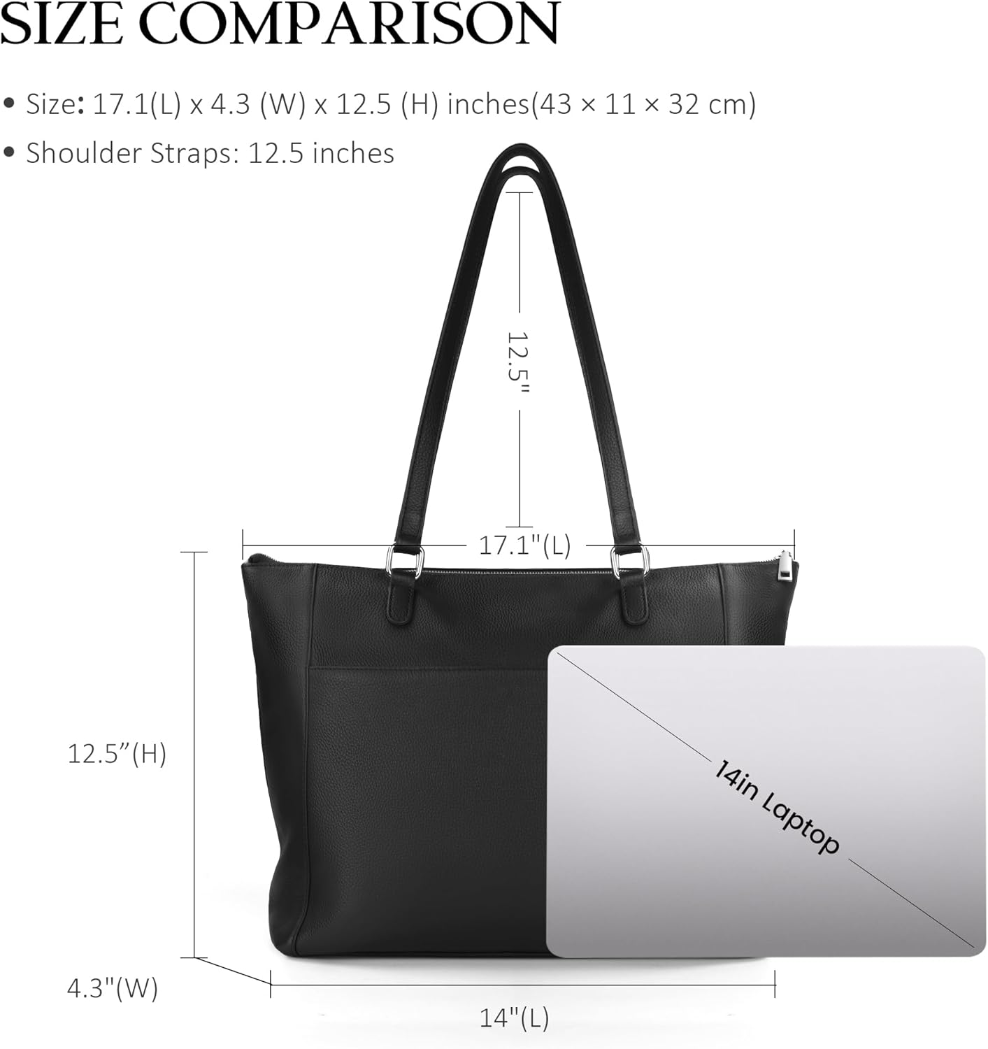 befen Genuine Leather Tote Bag for Women, Large Tote Bag for Women for Work Purses Satchel Handbags with Top Handles - Image 3