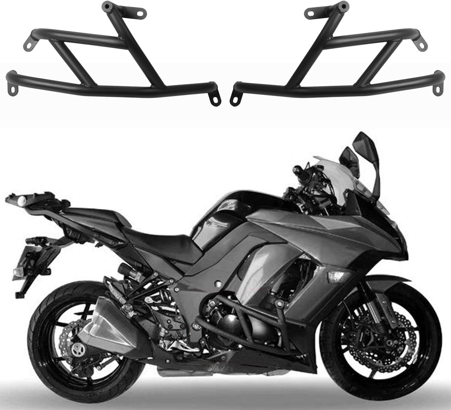 KUAFU Engine Guard Crash Bars Compatible with 2017-2019 Kawasaki Z1000SX / Ninja 1000 Black