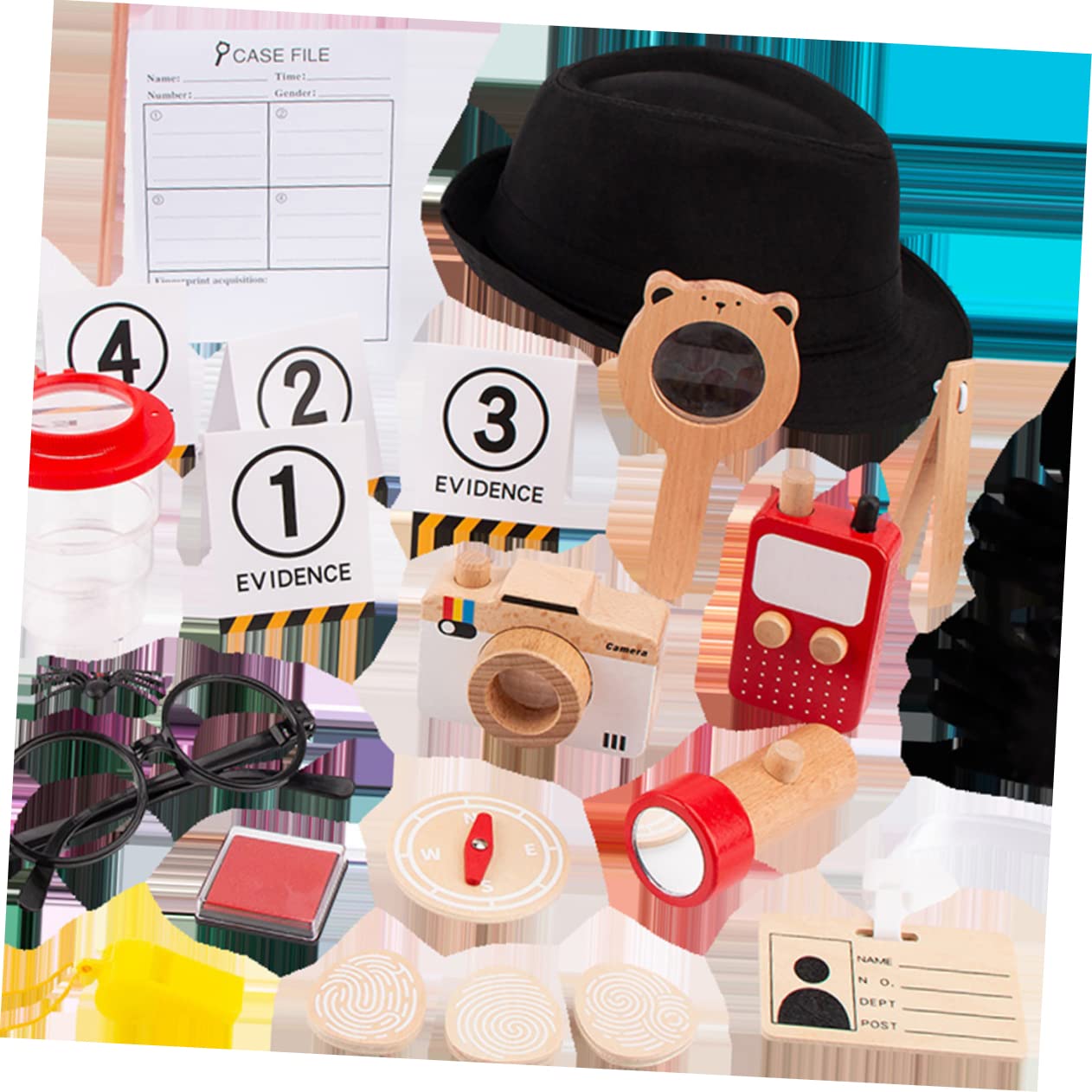 VICASKY 1 set di strumenti da detective per cosplay, per bambini e bambini, giocattolo di ruolo, per prestazioni