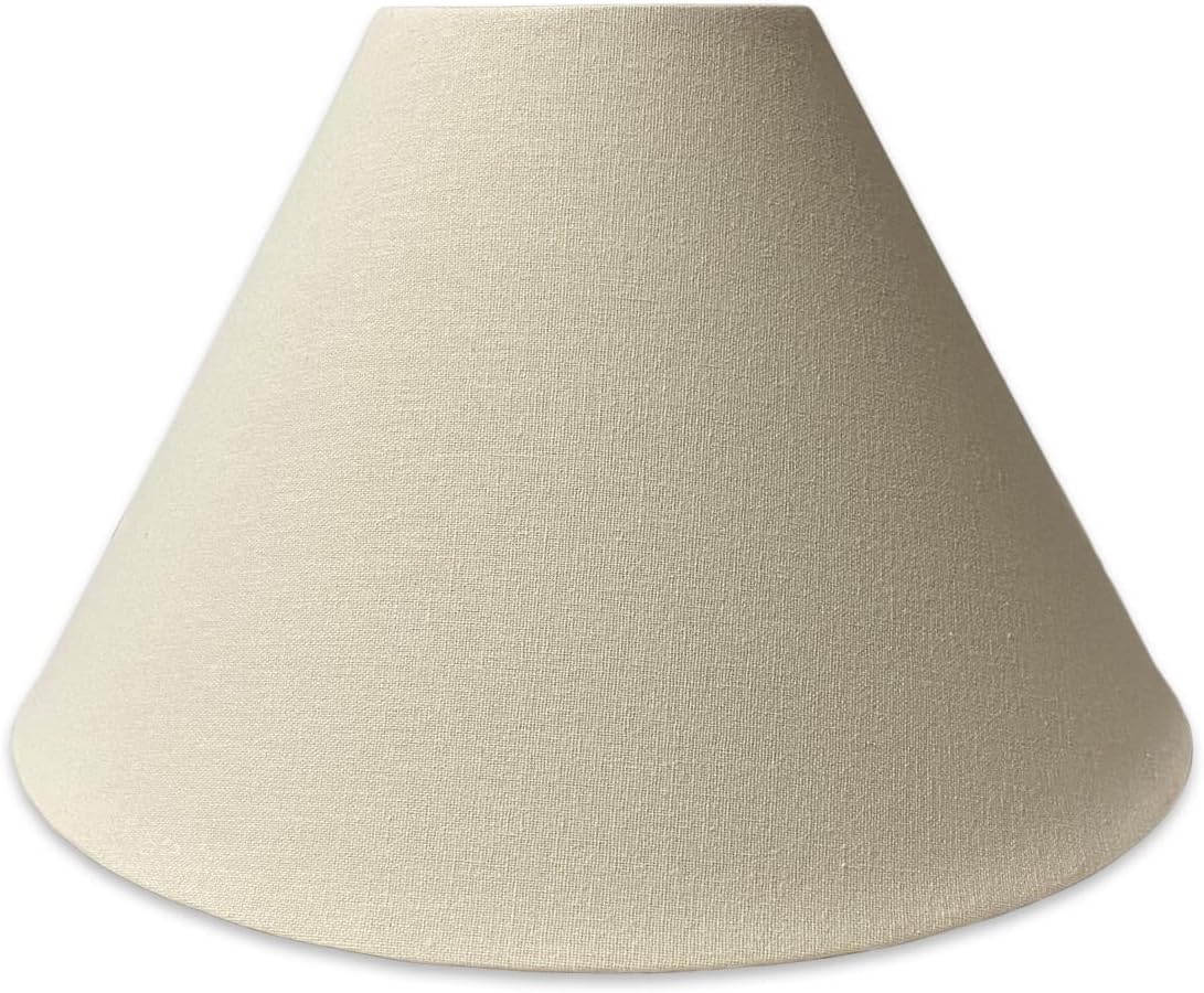 Royal Designs, Inc. Coolie Empire Hardback Lamp Shade, HB-607-12LNEG, Linen Eggshell, 4.5 x 12 x 7.5
