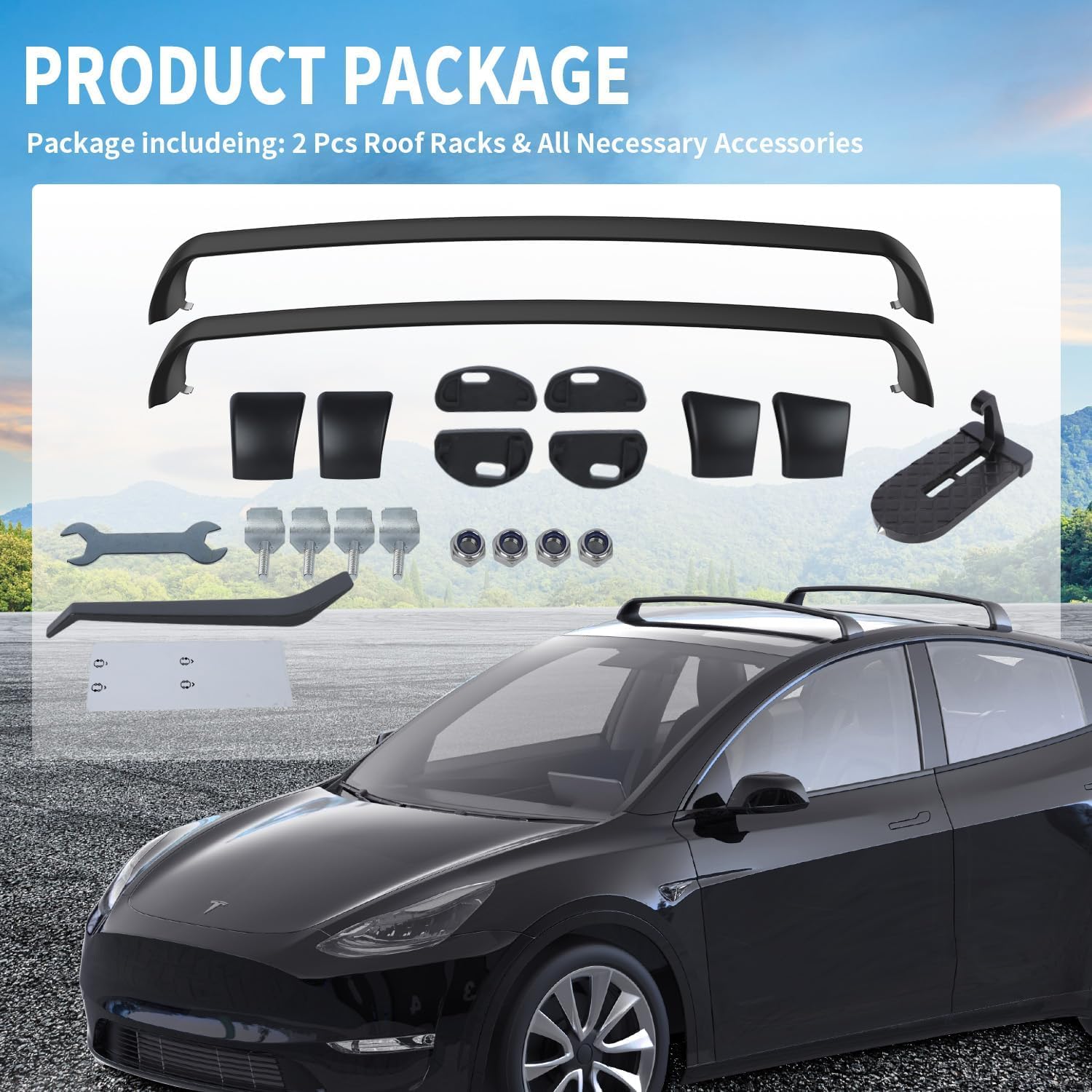 Amazon.com: ThinSGO Noiseless Lockable Roof Rack Cross Bar for
