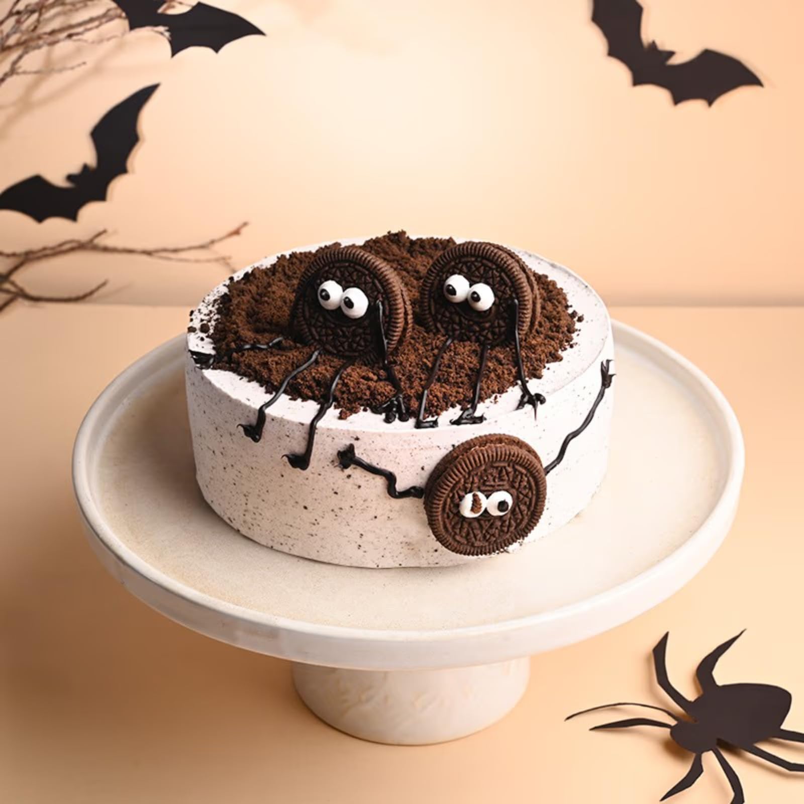 FlowerAura Delicious Fresh Oreo Chocolate Halloween Cake For Birthday Cake, Anniversary Cake, Valentine's Day Cake, Mother's Day Cake, Father's Day Cake, Women's Day Cake (Same Day Delivery) (4Kg)-image-37