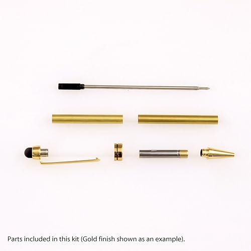 Miniatura 6 de Legacy Woodturning, Kit de lápiz táctil europeo - Cromo, paquete de 10