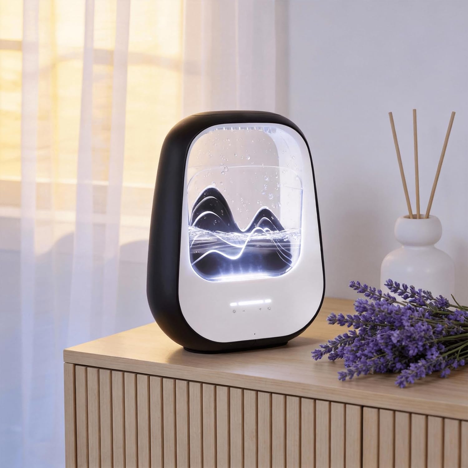 Rain Drop White Noise Machine with Realistic Rain Sounds – Bluetooth Speaker,Sleep Therapy Humidifier,Ambient Light & Aroma Diffuser for Bedroom Relaxation, Meditation & Stress Relief