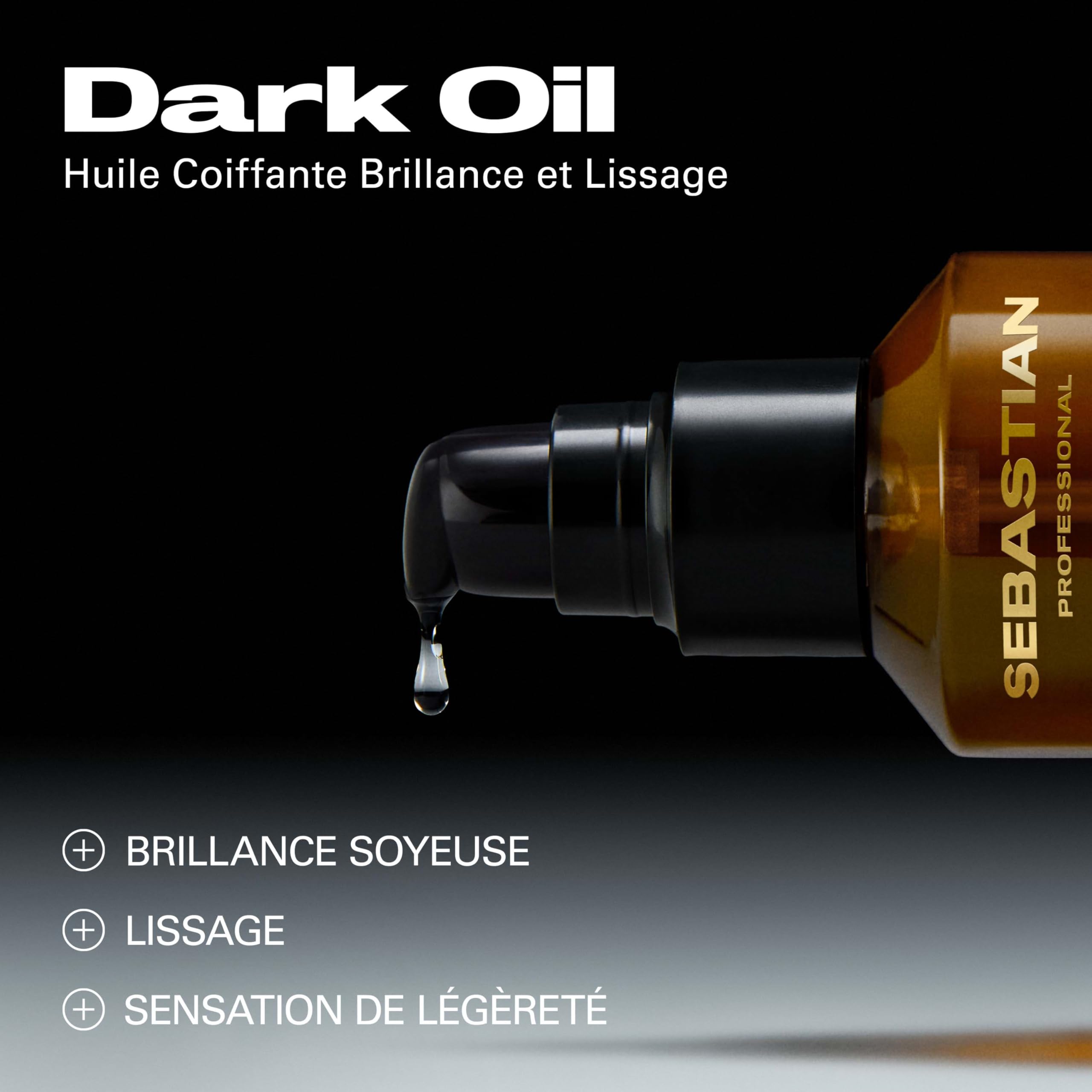 Sebastian Professional Dark Oil – Huile cheveux brillance et lissage professionnelle