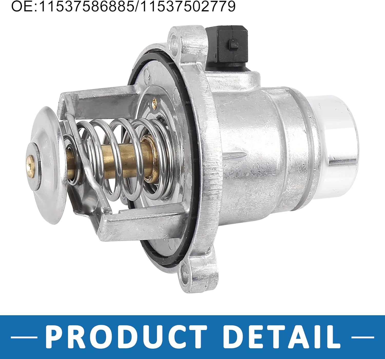 Car Auto Thermostat 11537586885 11537502779 Thermostat Housing Assembly for BMW 545i 2004-2005 Metal Silver Tone