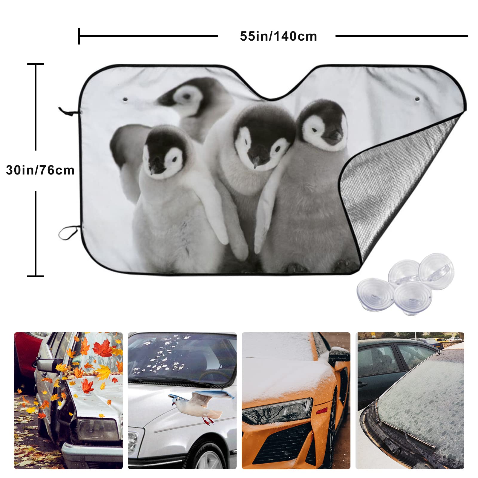 Produktbild von AUDEW Frontscheibenabdeckung, (Universal Auto Frontscheiben Sonnenschirm), UV-Schutz, Mit