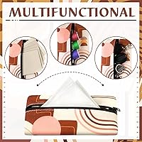 Vista 5 de 8 piezas de soporte para pañuelos de viaje, reutilizable, bolsa de tela con cremallera para bolsa, automóvil, oficina, hogar (Boho)
