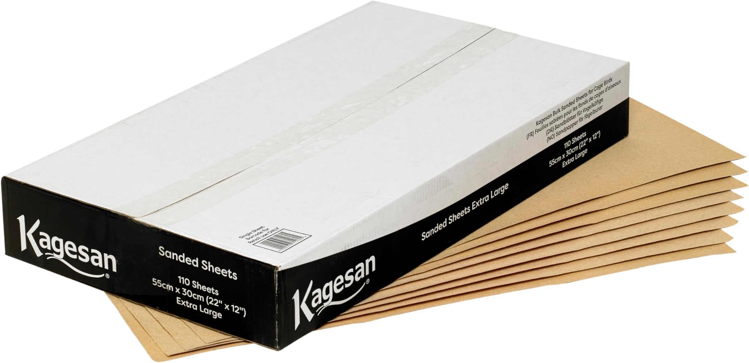 Sand Sheets for Bird Cages, Extra Large (55x30cm), Case of 110