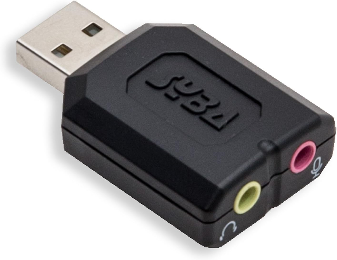 SYBA external USB Stereo Sound Adapter for Windows, Mac, Linux Extra Audio Source with 3.5mm Audio Mic Jack C-Media Chipset, SD-CM-UAUD