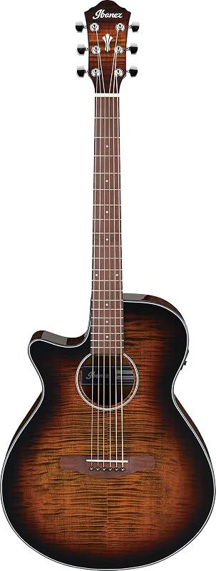 Guitarra eléctrica acústica para zurdos AEG70L - Tiger Burst High Gloss