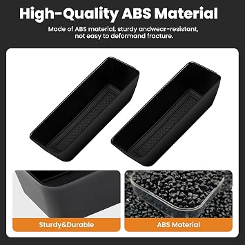 Canvcle Door Side Storage Tray Organizer for 2015-2025 2026 Ford Edge Accessories, Front Door Handle Storage Box Insert Tray Organizer Grab Handle Pocket Container 2PCS