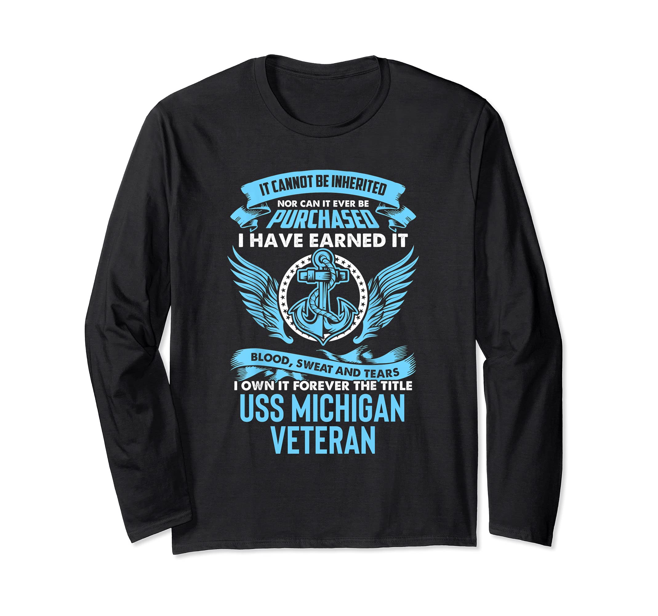 USS Michigan SSGN-727 Submarine Long Sleeve T-Shirt, Black