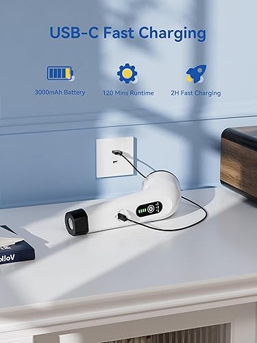 Miniatura 4 de Limpiador eléctrico giratorio  Limpiador de baño de ducha inalámbrico de 120 minutos con 8 cabezales de cepillo  Limpiador eléctrico de 440 RPM (3