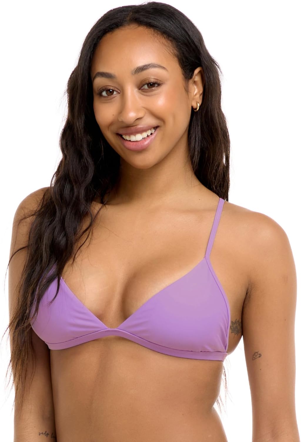 Body Glove Womens Smoothies Evelyn Solid Fixed Triangle Bikini Top Swimsuit with Adjustable 2-Way Back Detail - Image 3