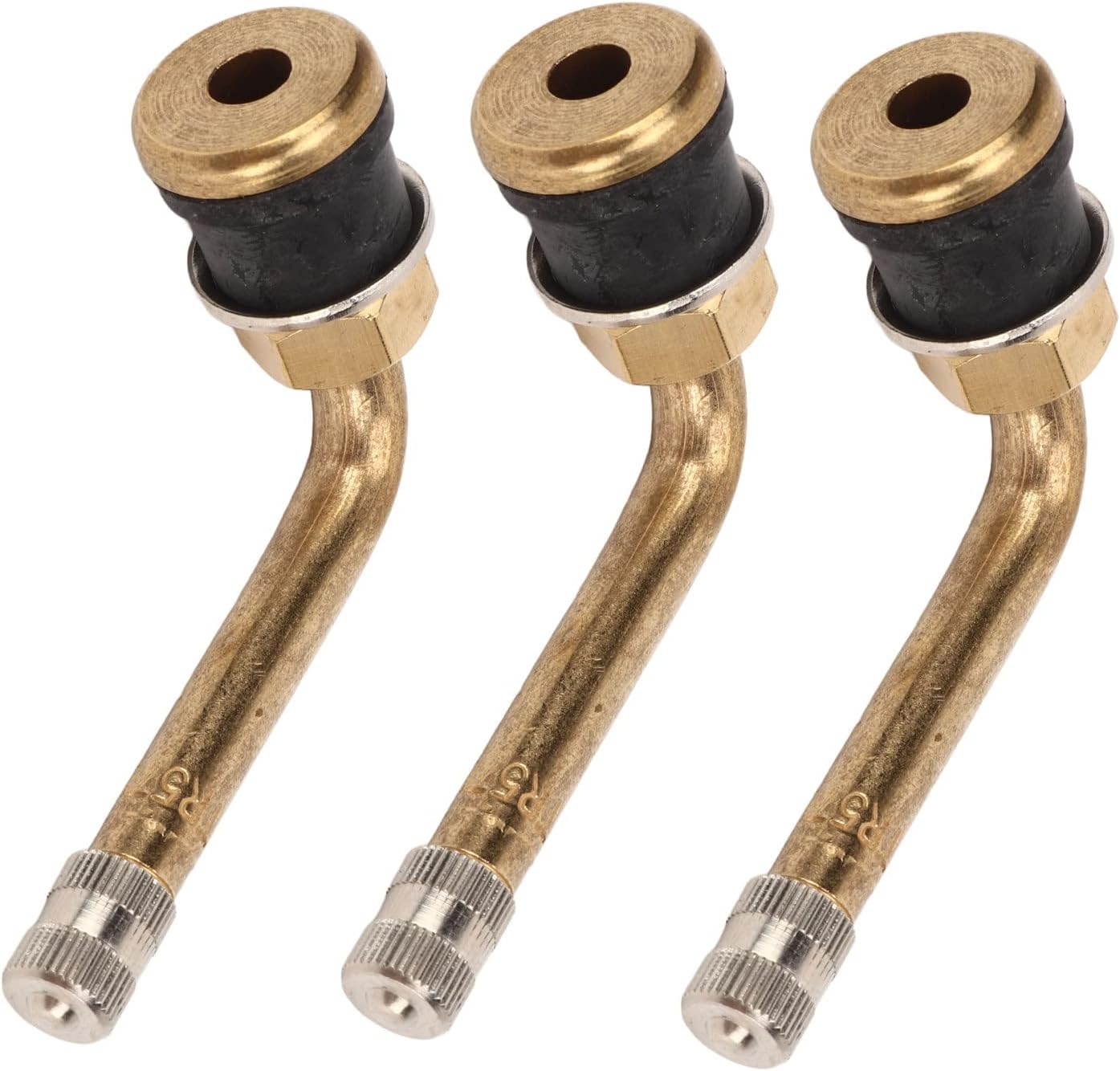 20PCS Copper Tire Valve Stem Extension, Scratch 90 Degree Bend Valve for Truck Trailer RV Recreational Vehicle, TR570C Model with Standard Schrader Valve
