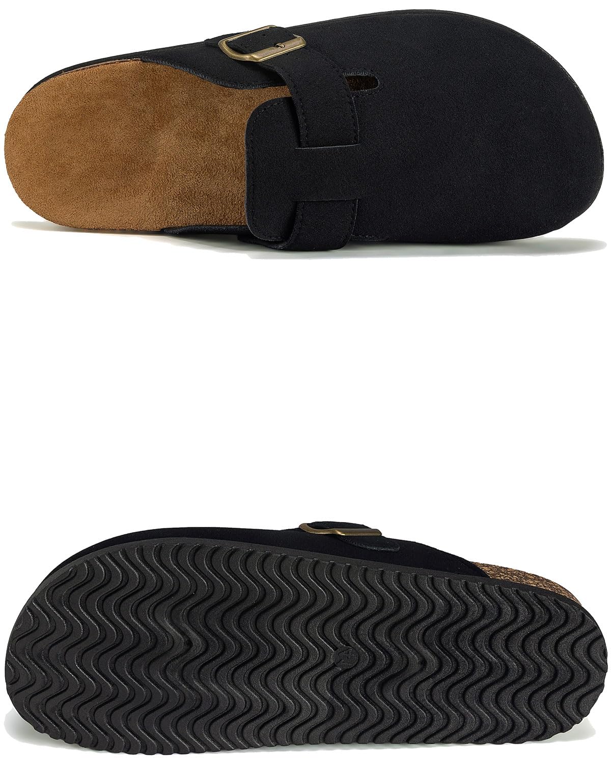 LANGDU Sabots Mules Homme Femme Cuir Antidérapants Semelle Bout Fermé 38-46