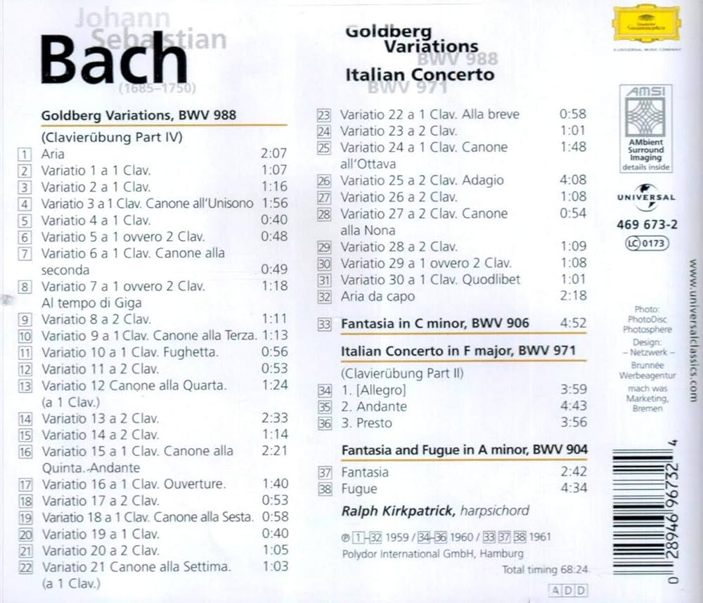 Amazon.co.jp: Goldberg Variations: ミュージック