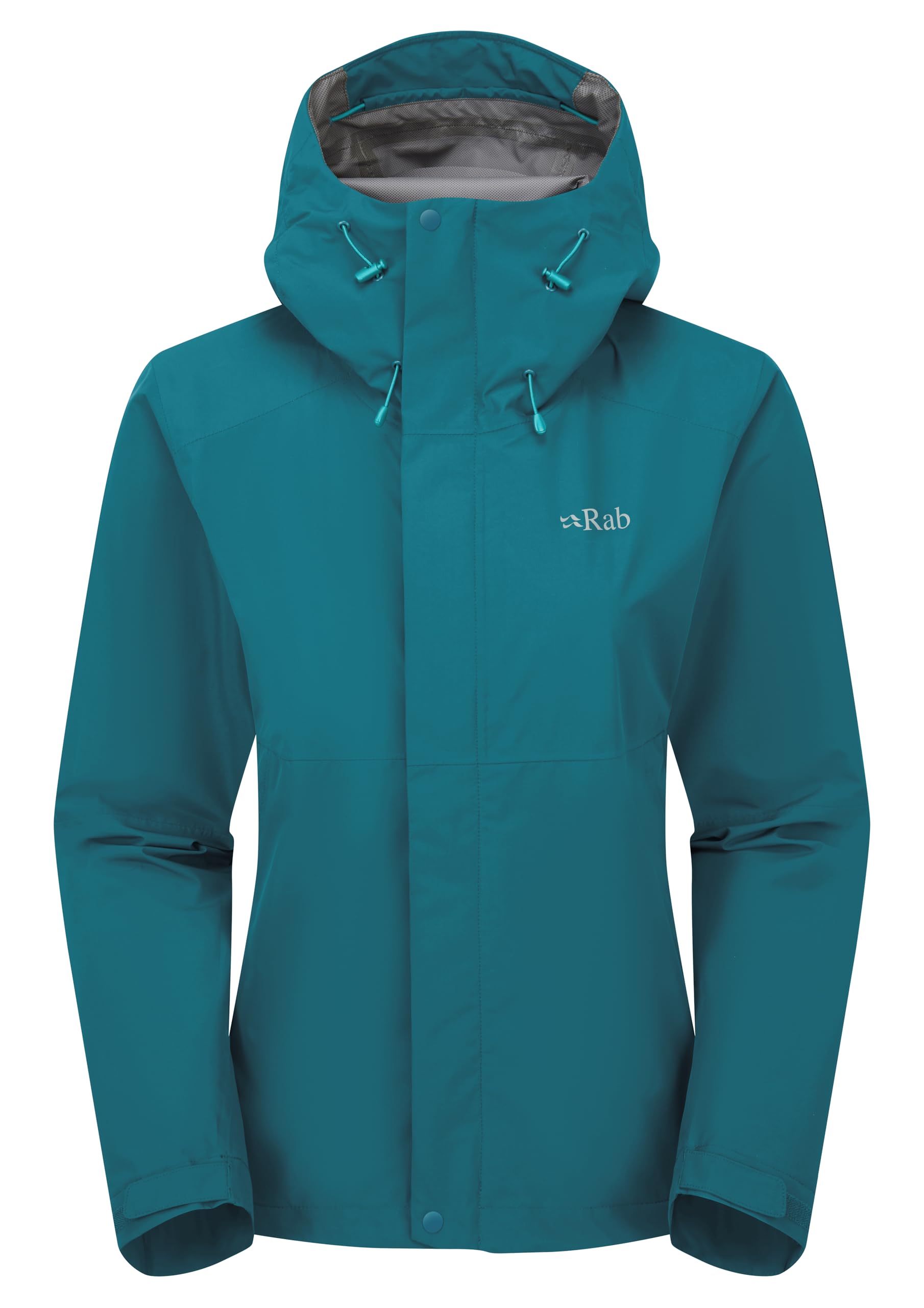 Rab Women's Downpour Jacket - Lightweight Waterproof Hooded Coat for Hiking & Trekking - Ultramarine - Large