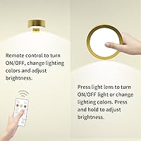 Vista 4 de Battery Picture Light 3Pack Gold,Wireless Painting Light with Remote,3 Lighting&Dimmable,Wall Art for Painting Accent Light &Timer for Pictures