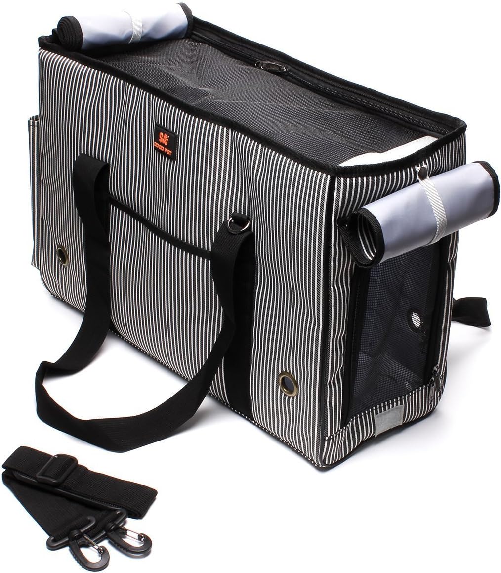 Soft Sided Pet Carrier - Ezeso Pet Dogs Cats Airline Approved Travel Outdoor Carrier Bag Portable Dog Purse Soft Comfort Oxford Tote…
