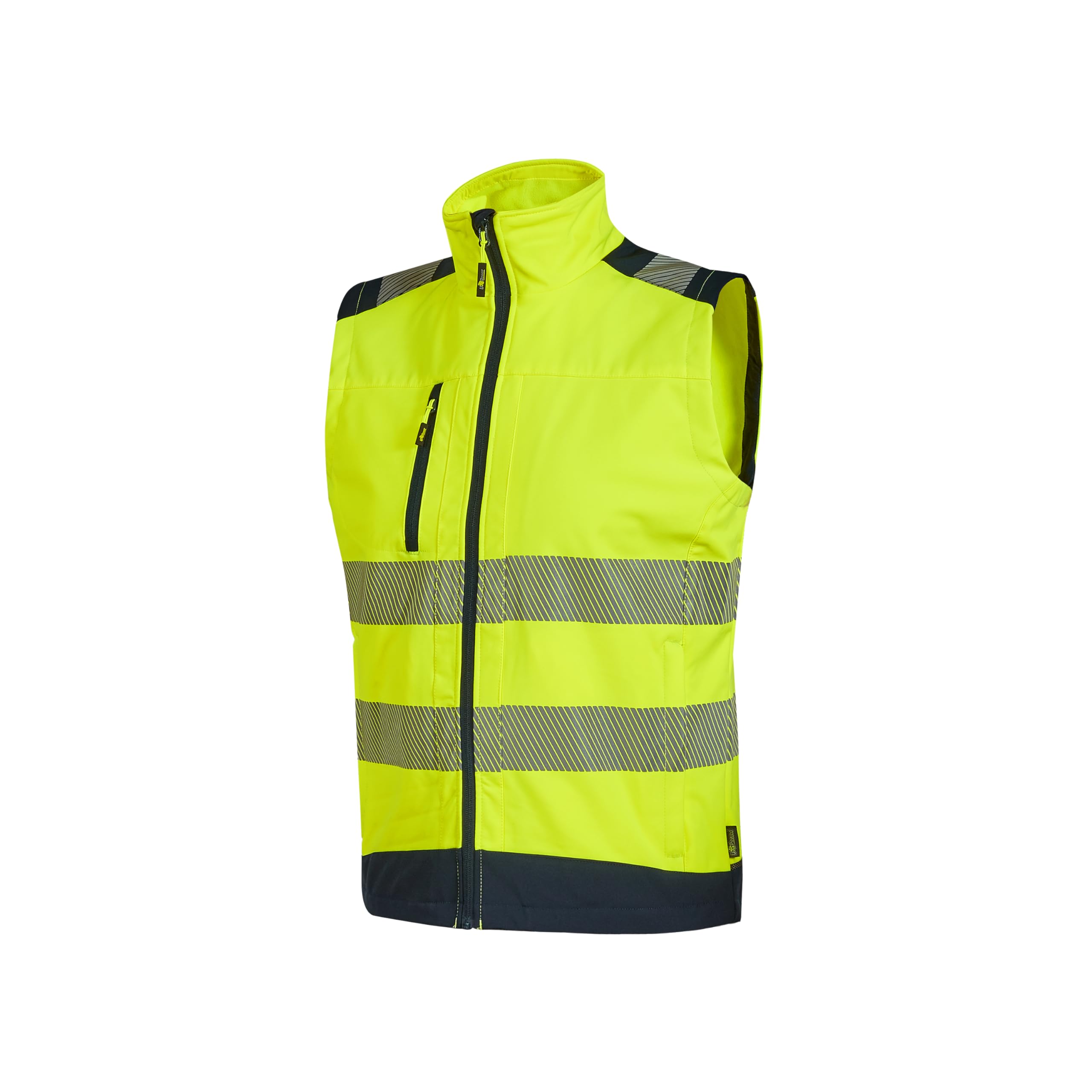 U-Power Dany, Gilet, Giubbotto Smanicato, In Tessuto Softshell, Full Zip, Resistente All'acqua, Comodo Abbigliamento Da Lavoro, Con Tasca Portacellulare, Con Zip (Yellow Fluo_Xl)-image