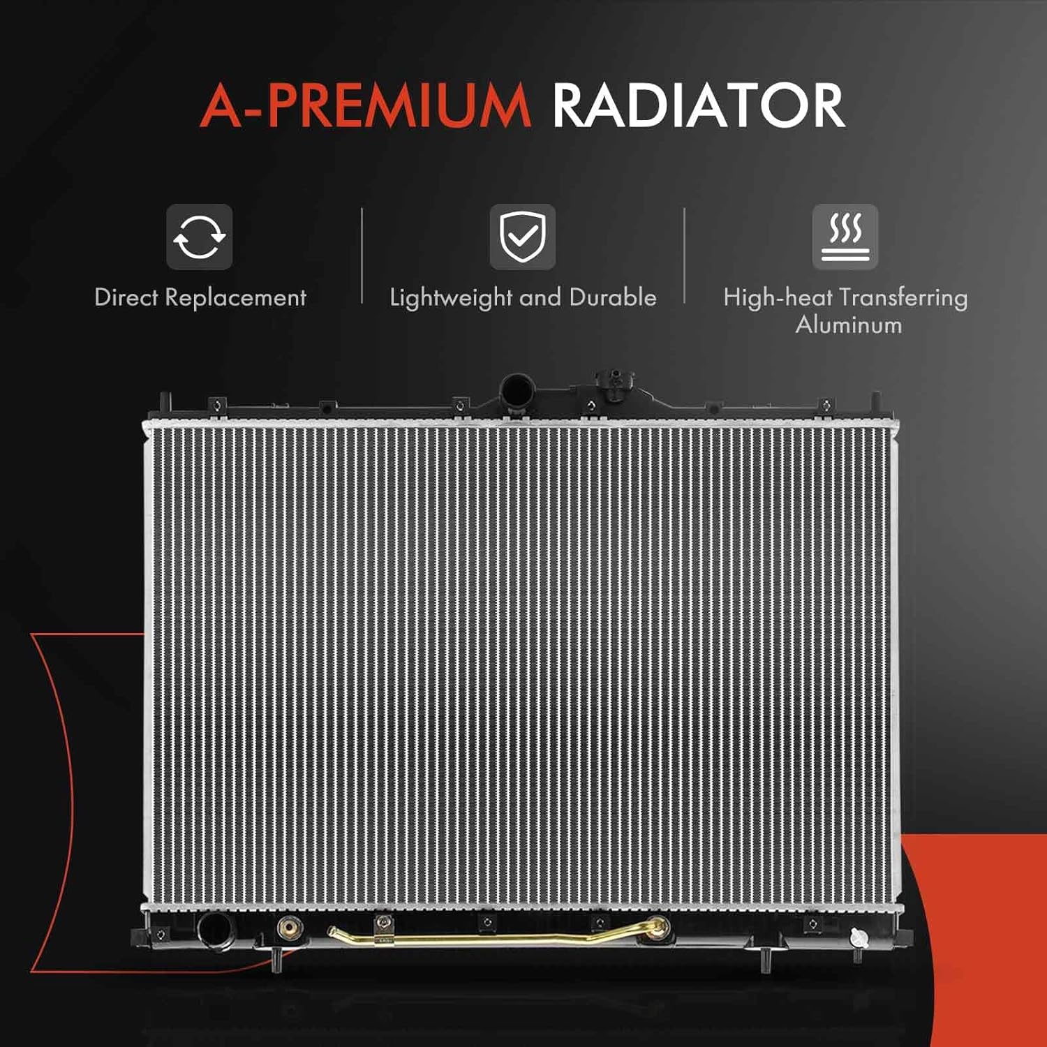 A-Premium Engine Coolant Radiator Assembly with Transmission Oil Cooler Compatible with Mitsubishi Endeavor 2007-2008/2010-2011, Automatic Transmission