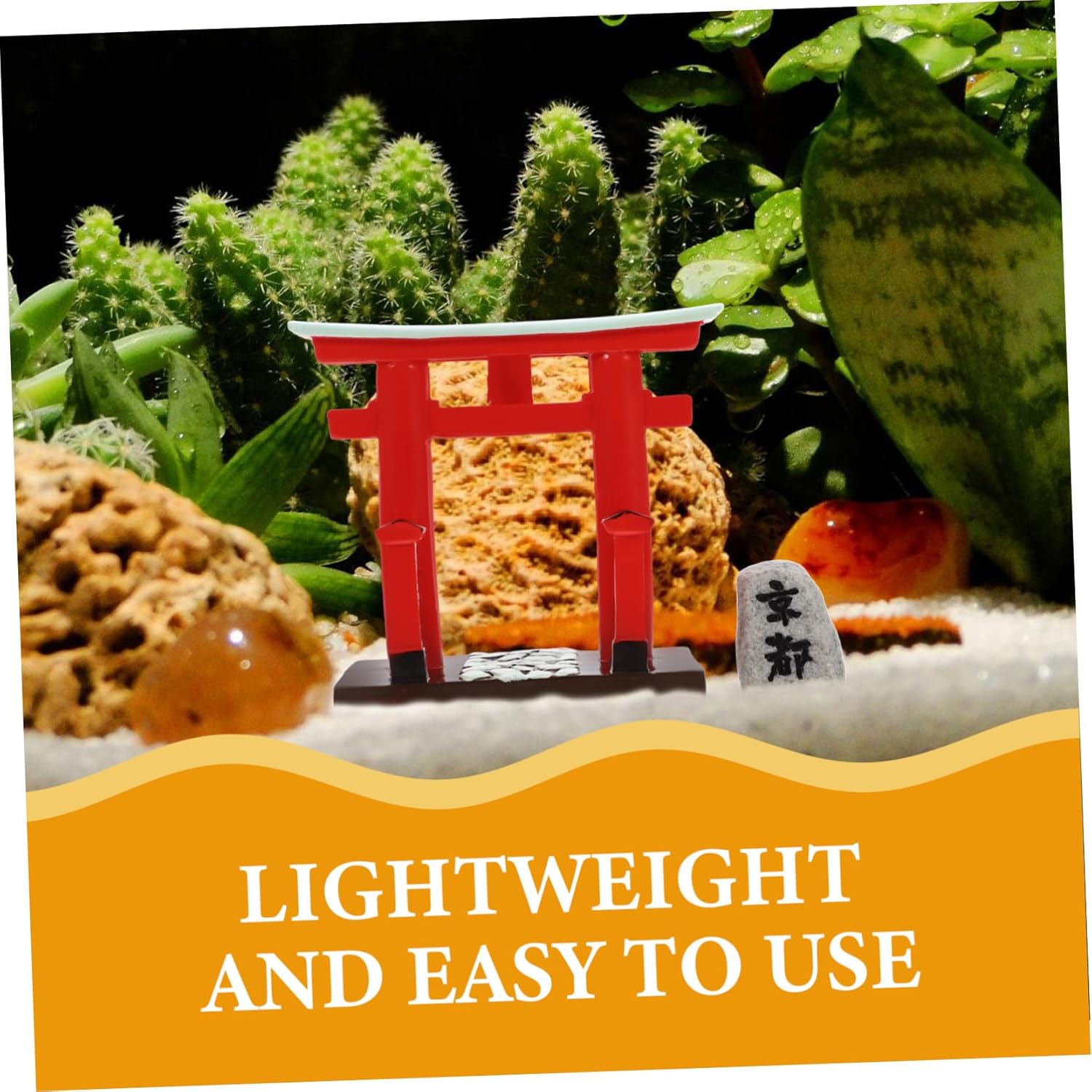 3sets Miniature Gate Model for Garden Japanese Archway Decoration Mini Stone Stele for Bonsai Decoration Landscape and Home Decor