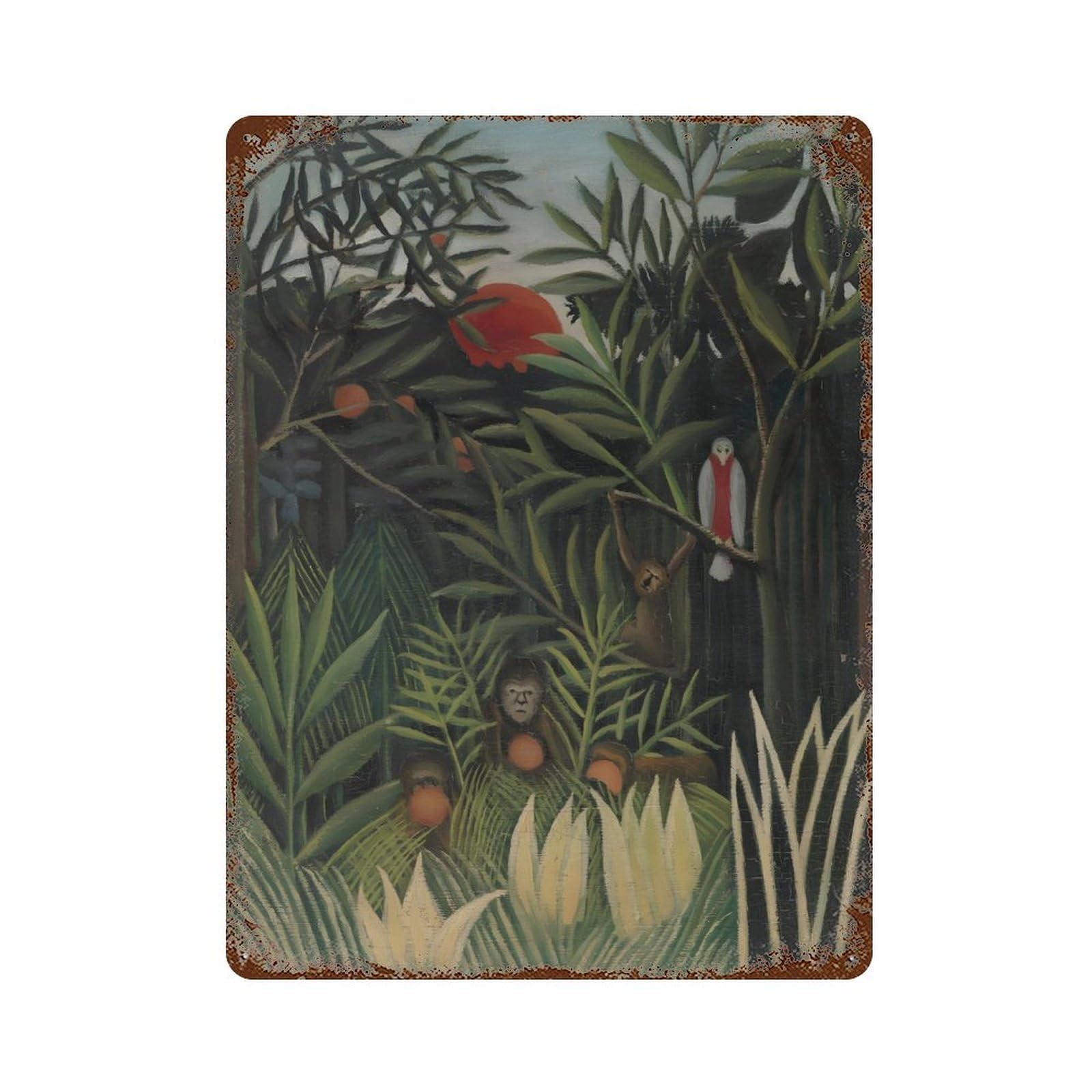xiaoxiaoshen Henri Rousseau (10) Wall Decor Art Metal Tin Poster Modern Home Decor Art Home Bar Shop Decorations Vintage Sign 40x30cm