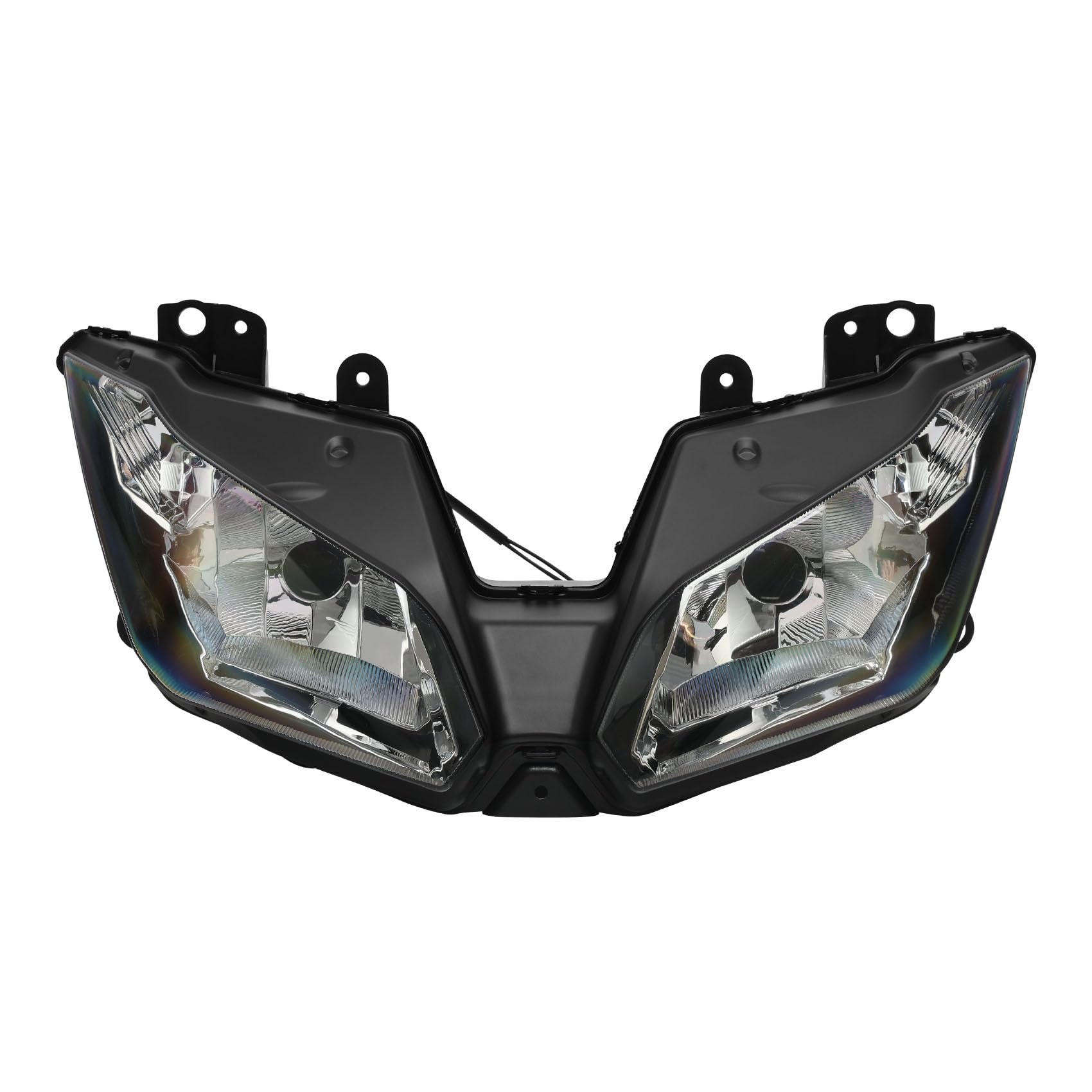 TCT-MOTORPARTS Black Front Headlight Head Light Lamp Fit For KAWASAKI NINJA 300 2013-2017