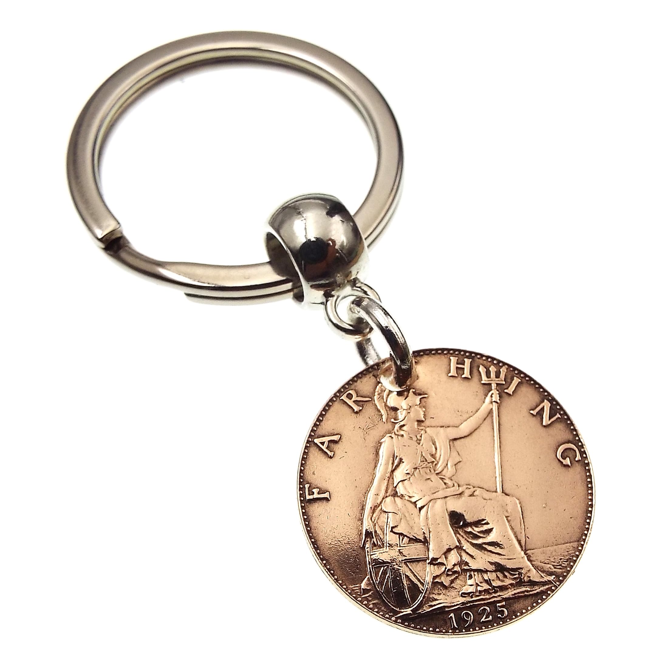 A Silver Dream 1925 Farthing Coin Keyring