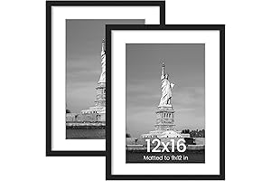 ENJOYBASICS Picture Frames Set of 2 Black 12x16