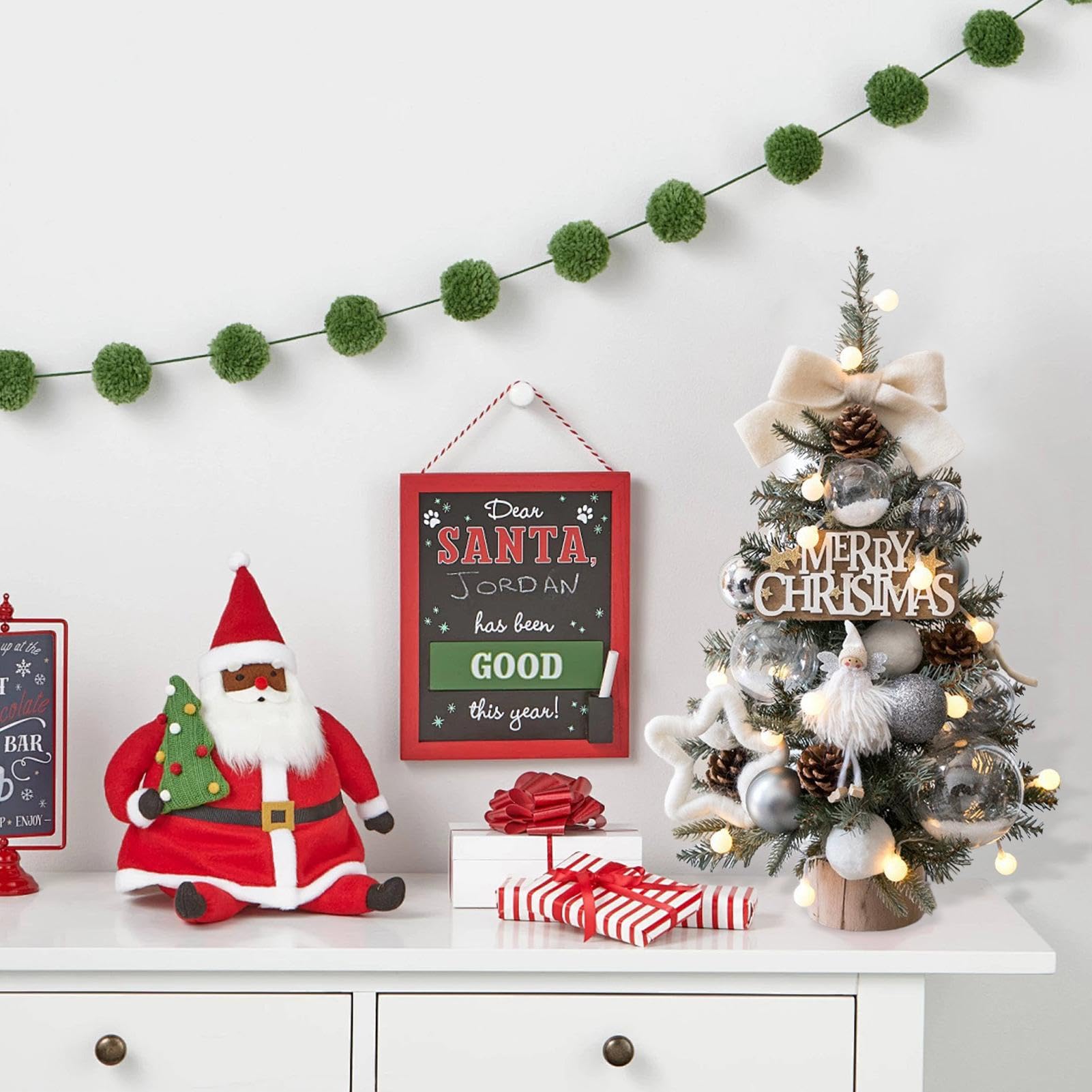 Árbol de Navidad Artificial – de Mesa de 18 Pulgadas, decoración