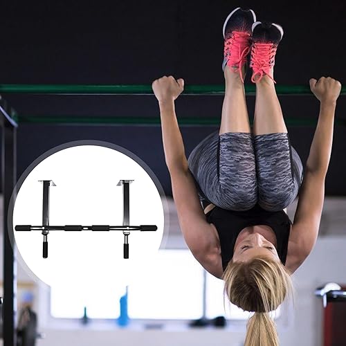 Miniatura 3 de STOBAZA Barra de dominadas ajustable para entrenamiento de la parte superior del cuerpo, barra de fitness resistente para dominadas, gimnasio en