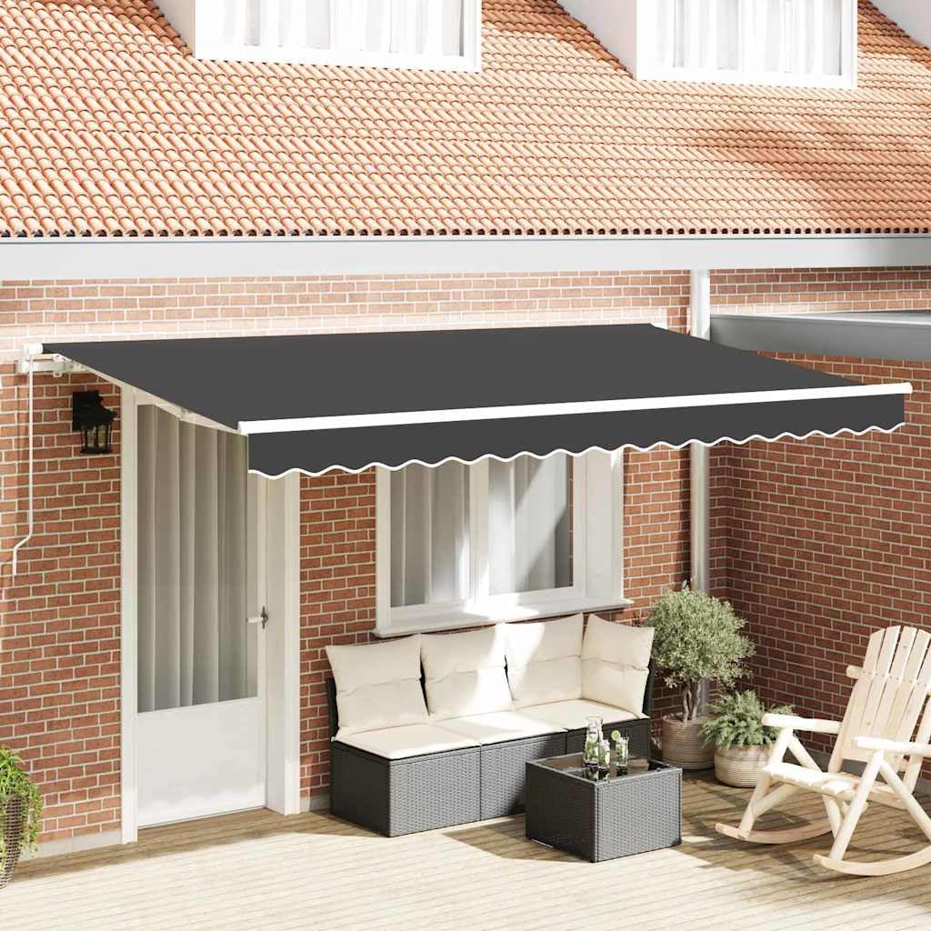 Auvent rétractable en tissu de qualité supérieure et aluminium blanc durable